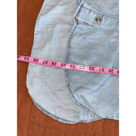 Anthropologie Cloth & Stone Womens Medium Blue Ombre Button-Up Shirt Size Large - Picture 6 of 8